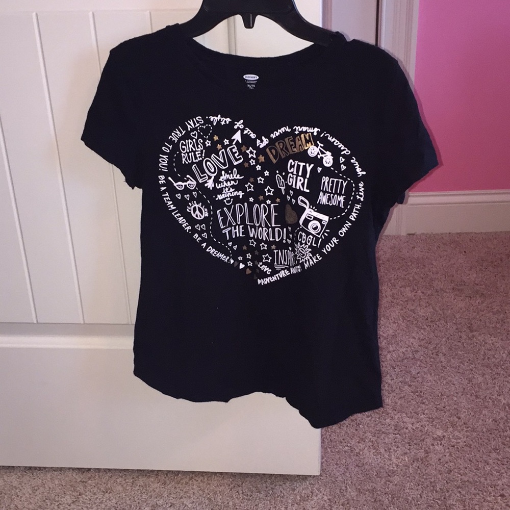 Kids Black Graphic Tee